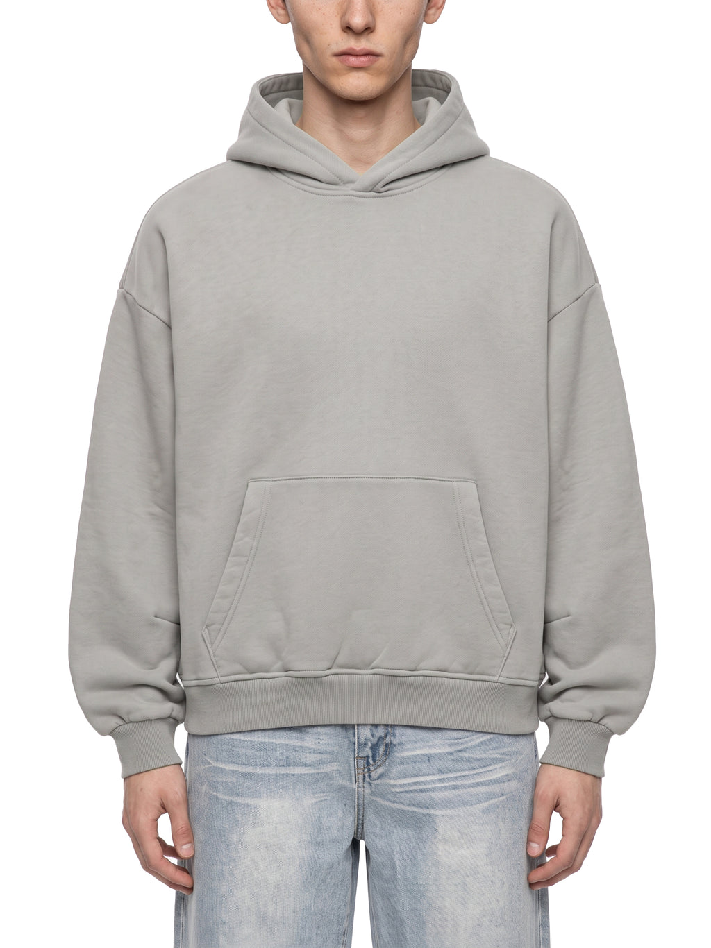O | vintage wash boxy fleece hoodie | blank