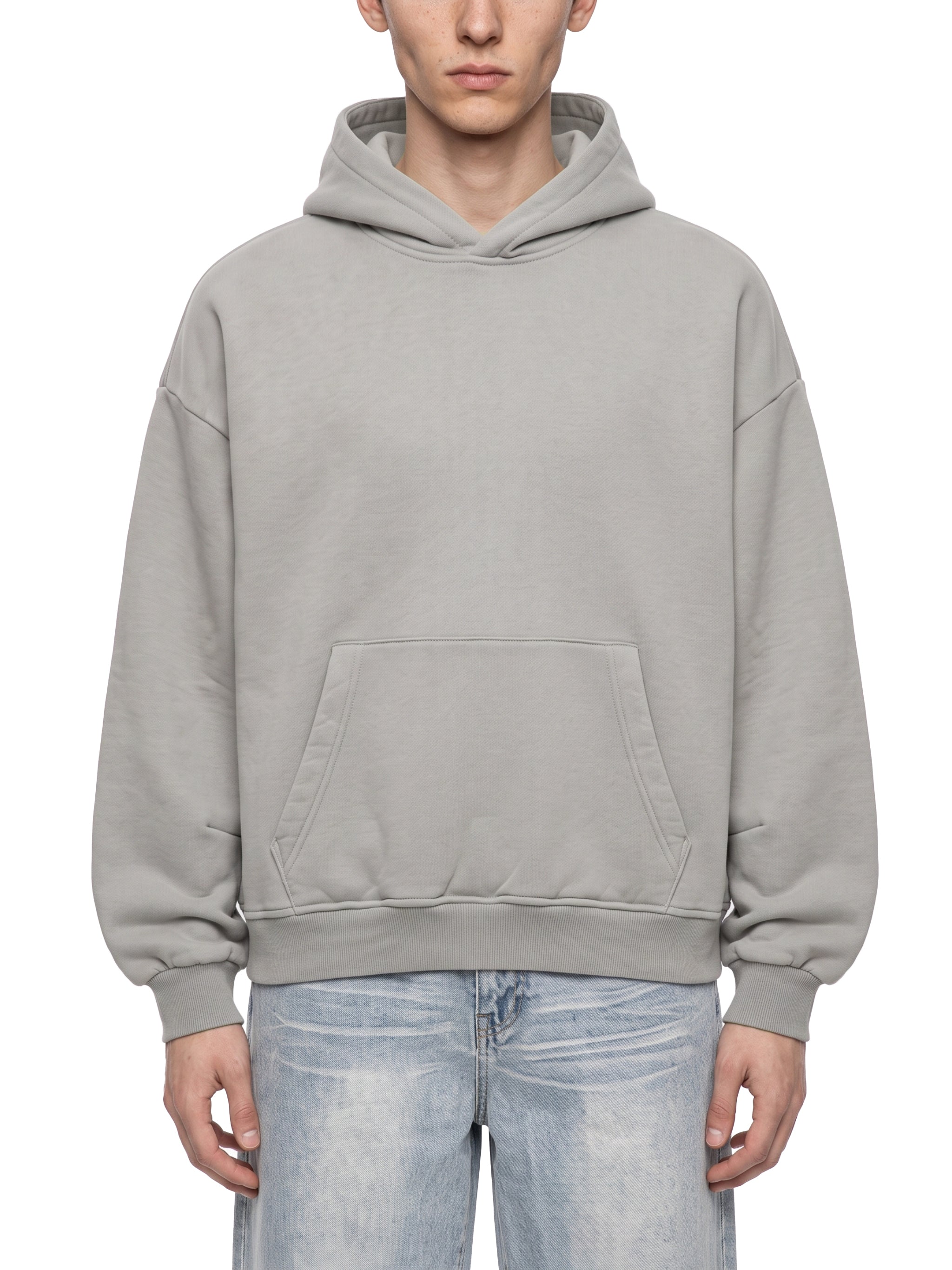 O | vintage wash boxy fleece hoodie | blank