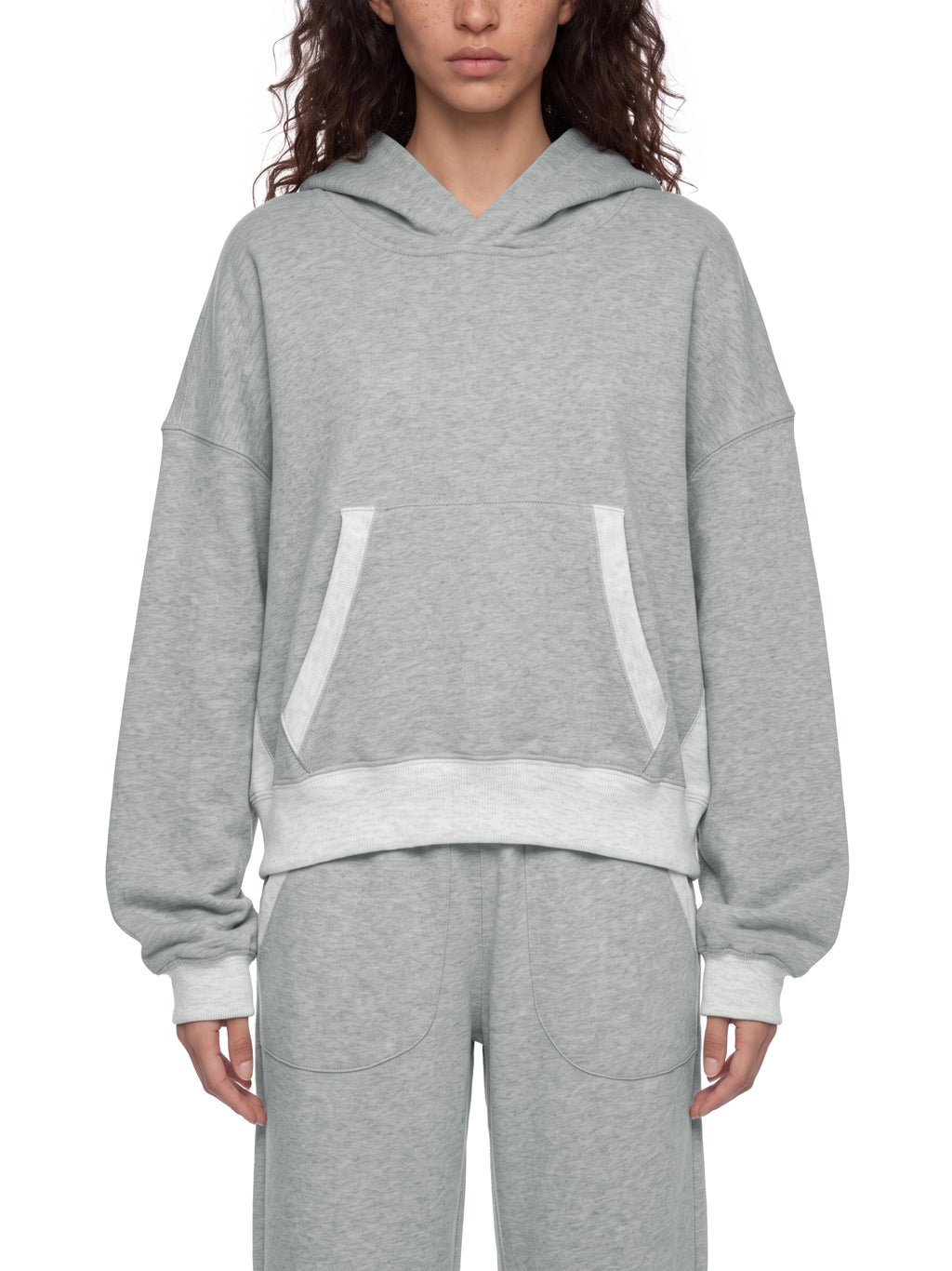 W | colour block hoodie
