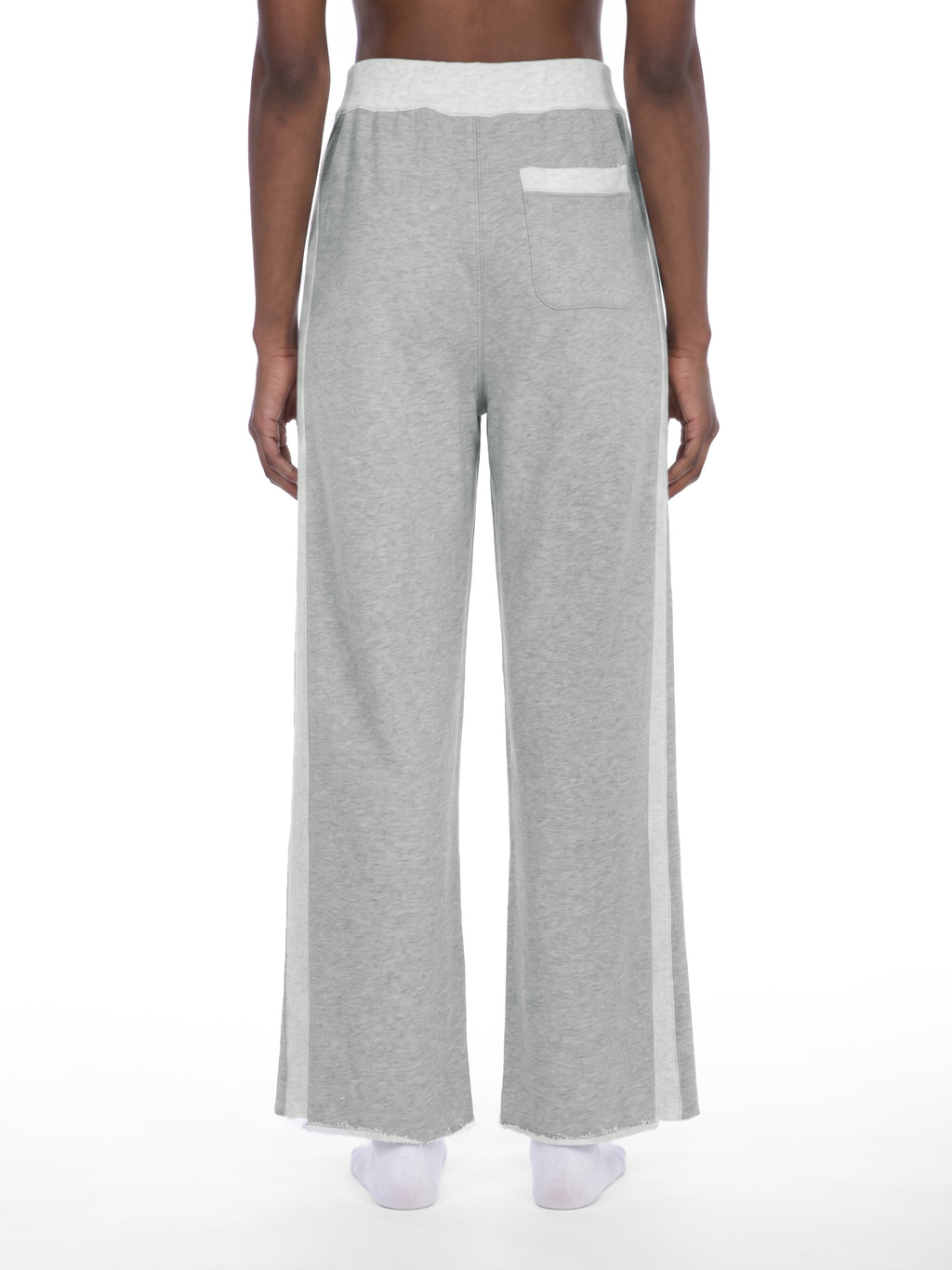 W | colour block raw hem sweatpants