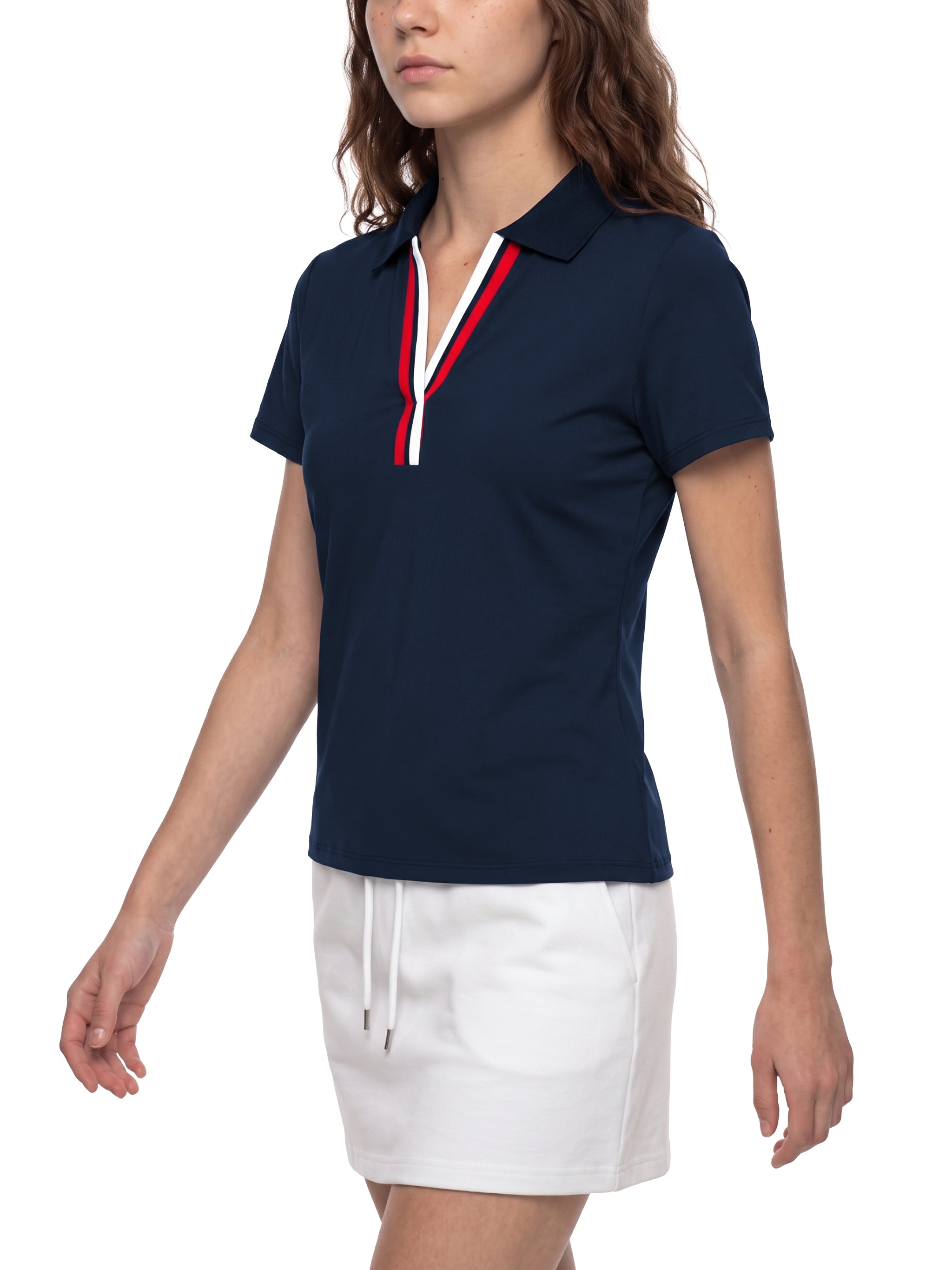 W | colour block polo shirt