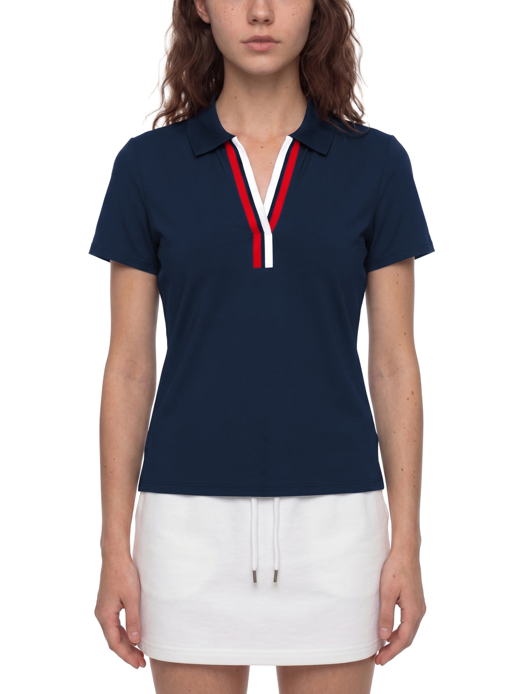 W | colour block polo shirt
