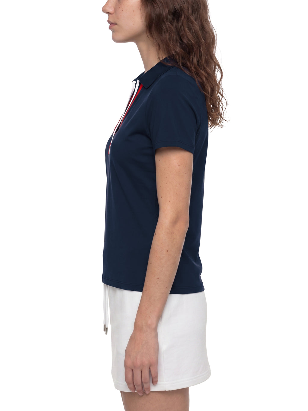 W | colour block polo shirt