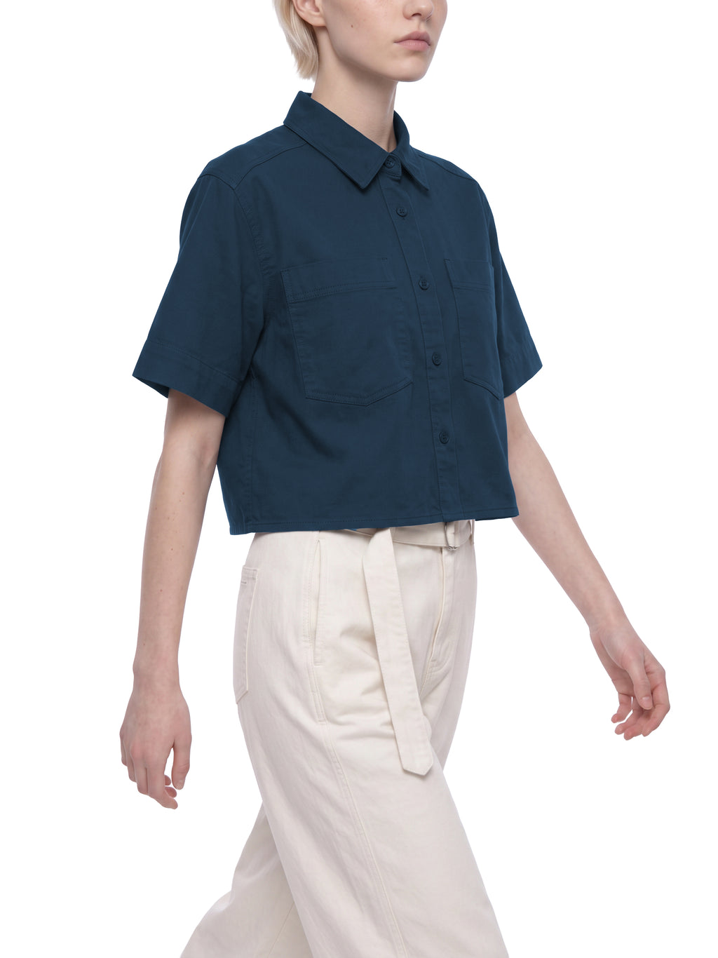 W | crop short sleeve shirt