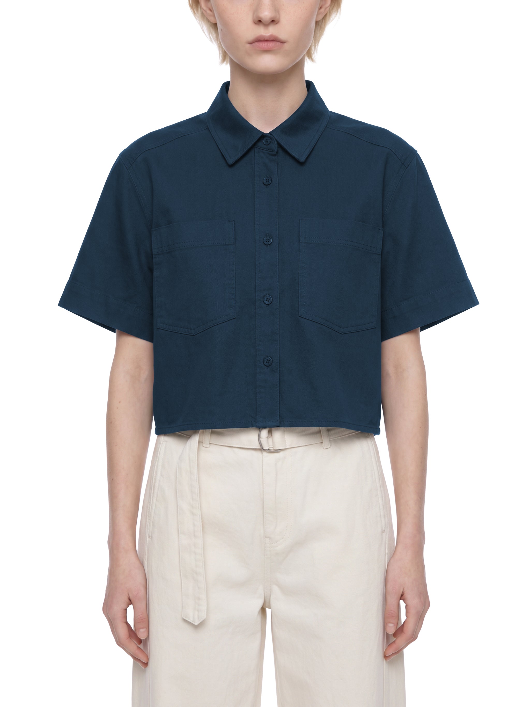 W | crop short sleeve shirt