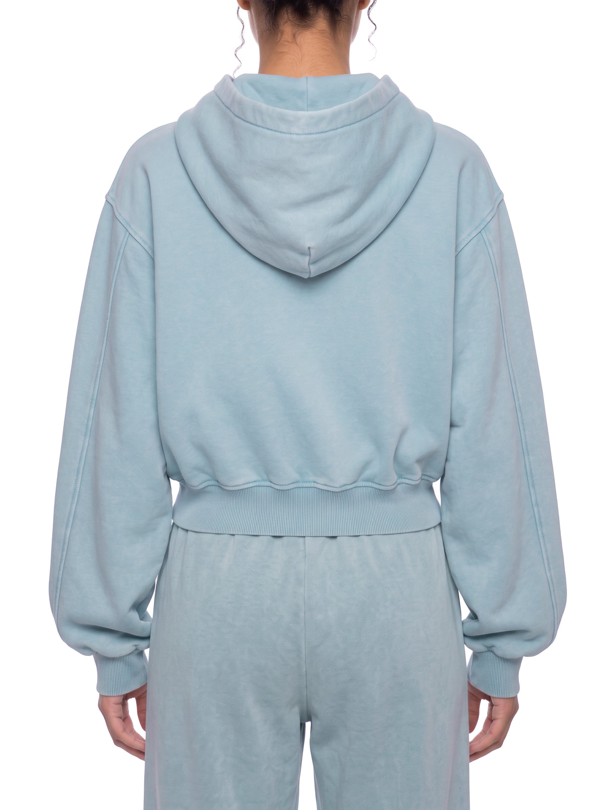 W | mineral wash full-zip hoodie