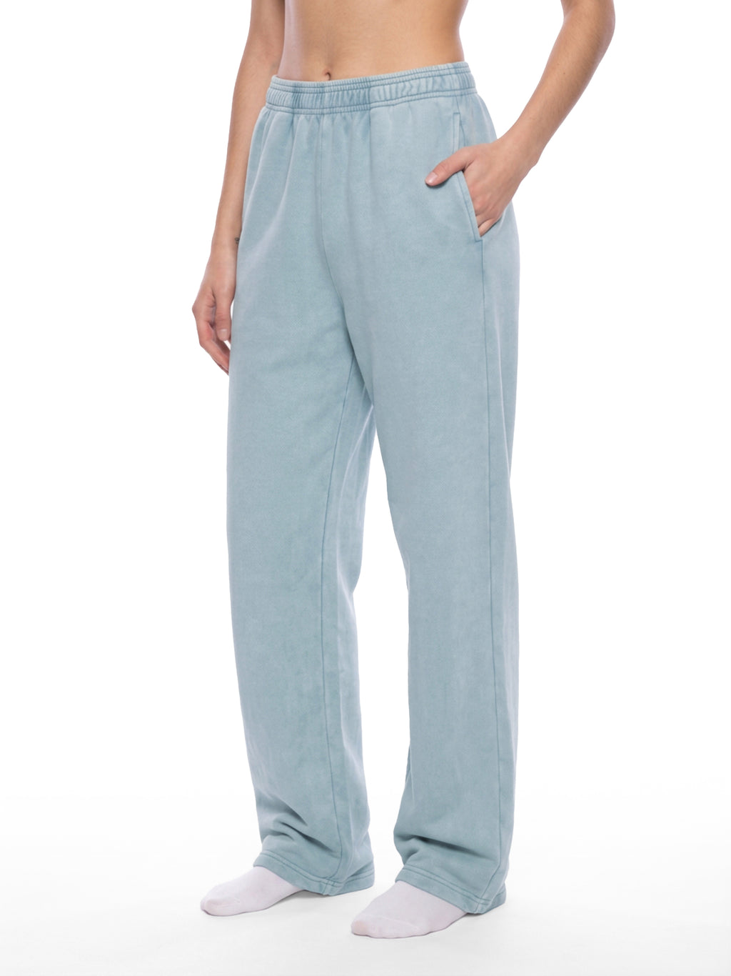 W | mineral wash straight-leg sweatpants