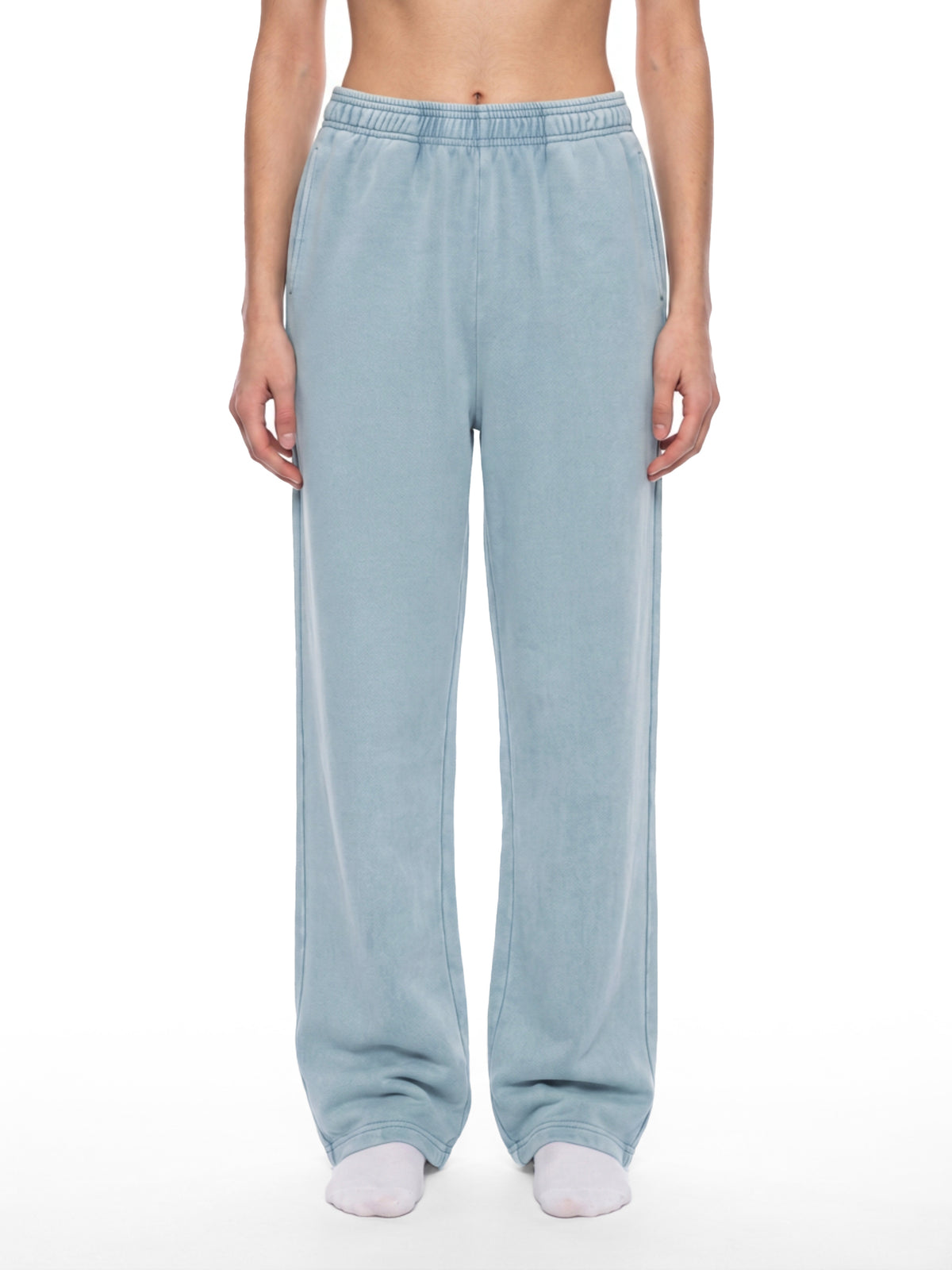W | mineral wash straight-leg sweatpants