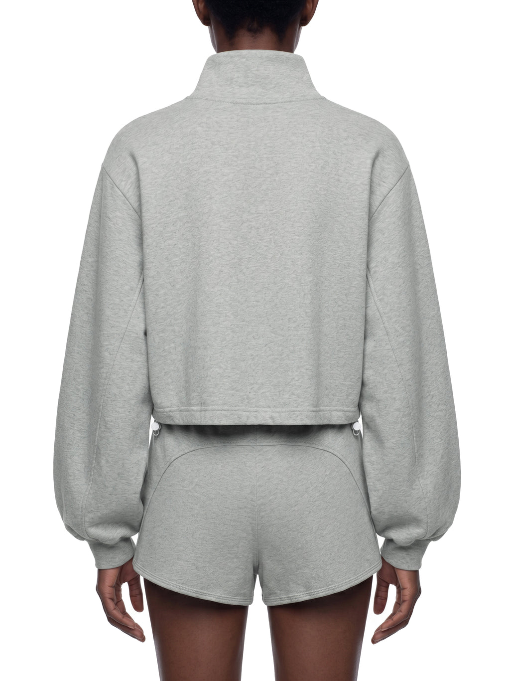 W | mock-neck quarter-zip sweatshirt