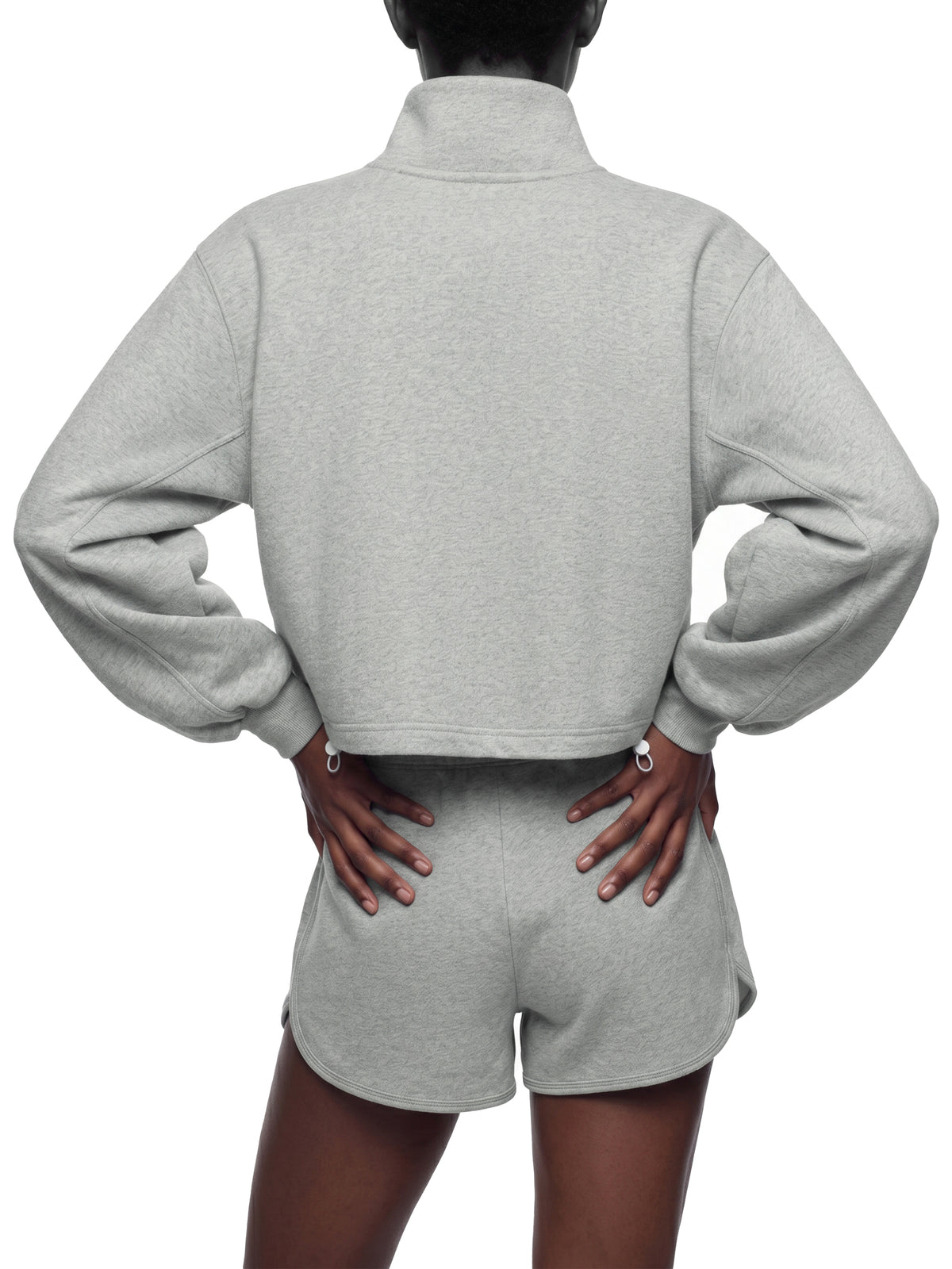 W | mock-neck quarter-zip sweatshirt
