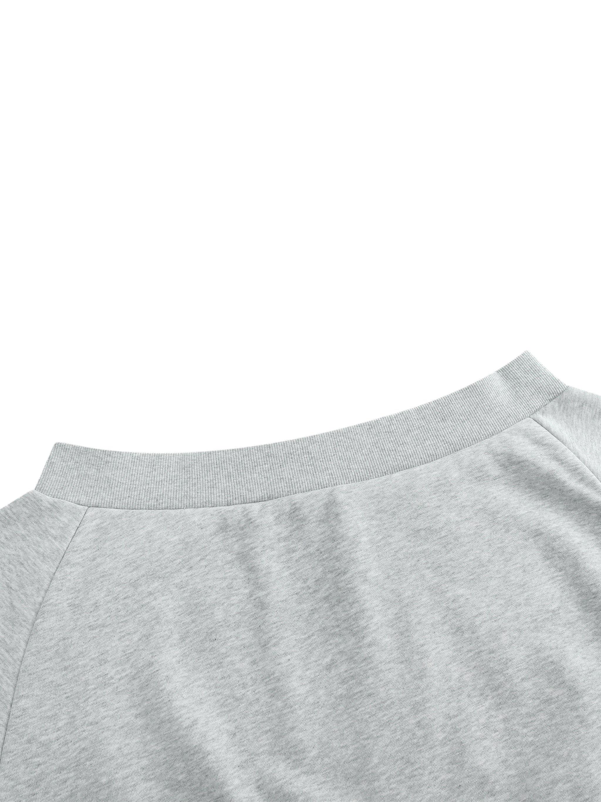 W | off-shoulder full-zip sweatshirt