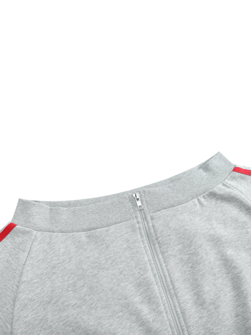 W | off-shoulder full-zip sweatshirt