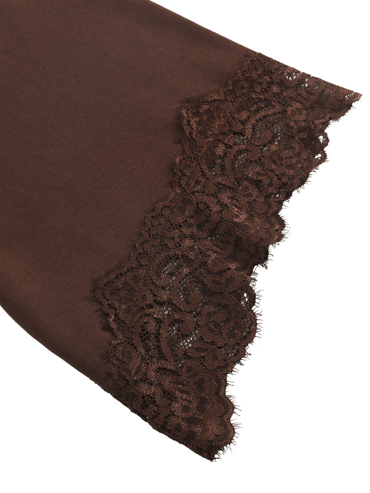 W | off-the-shoulder lace trim t-shirt