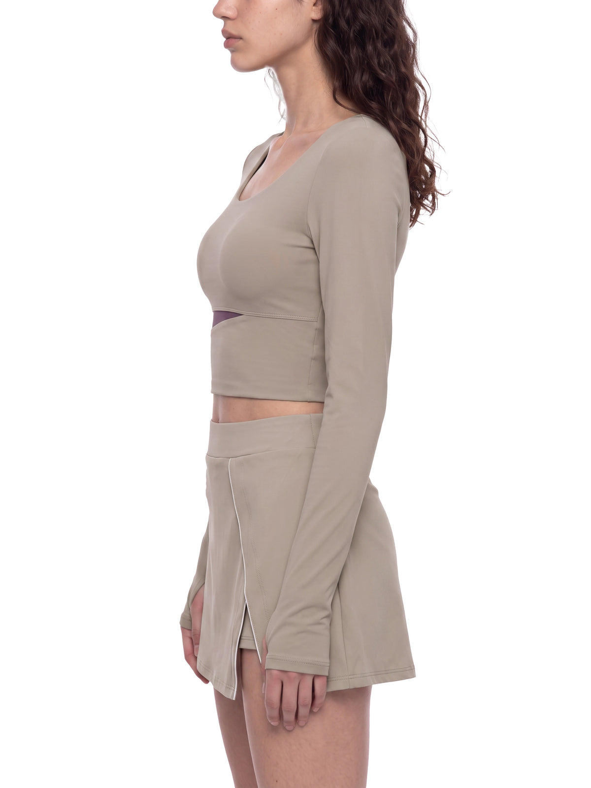 W | panelled yoga long sleeve t-shirt