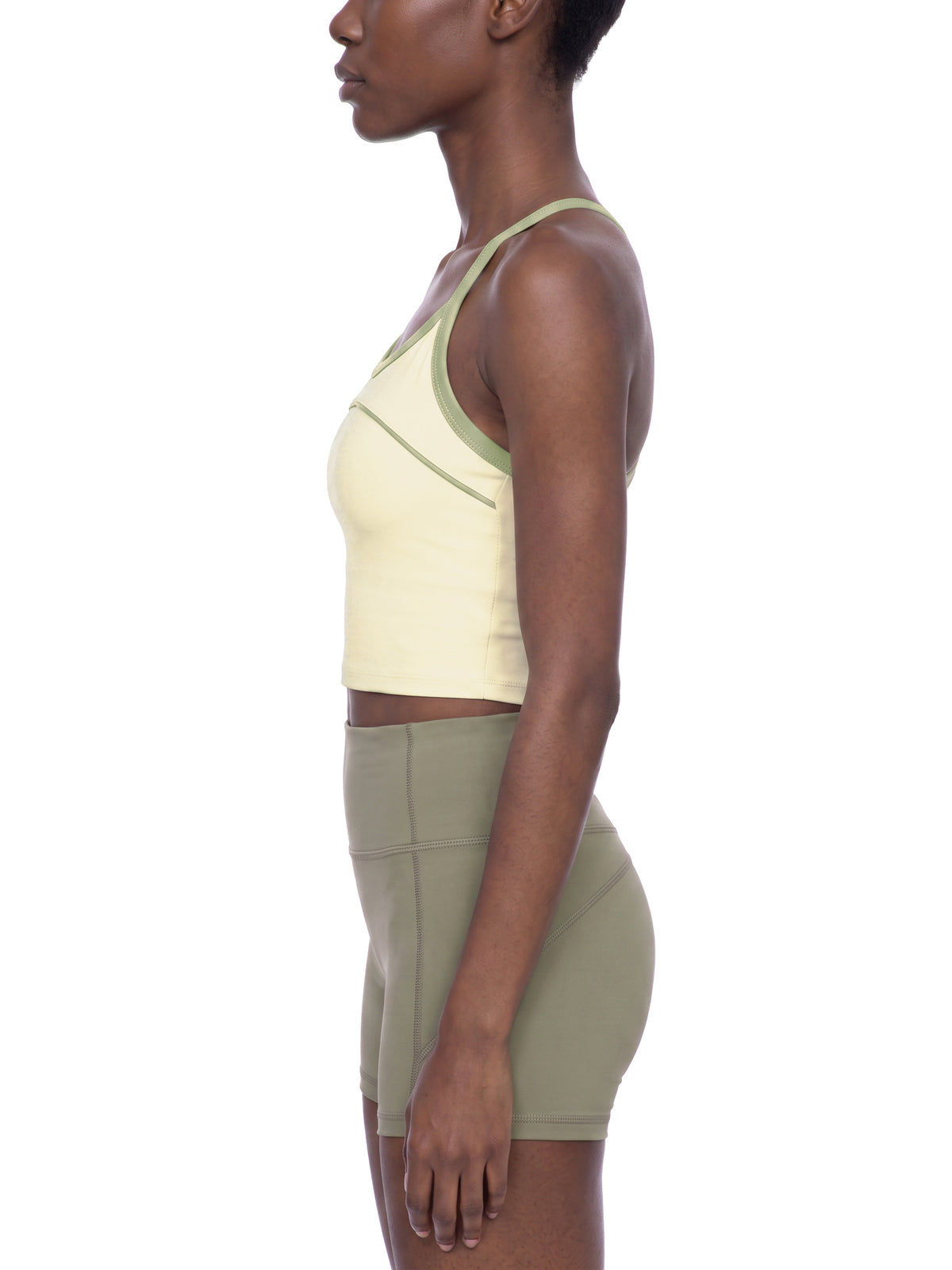 W | piping yoga tank top