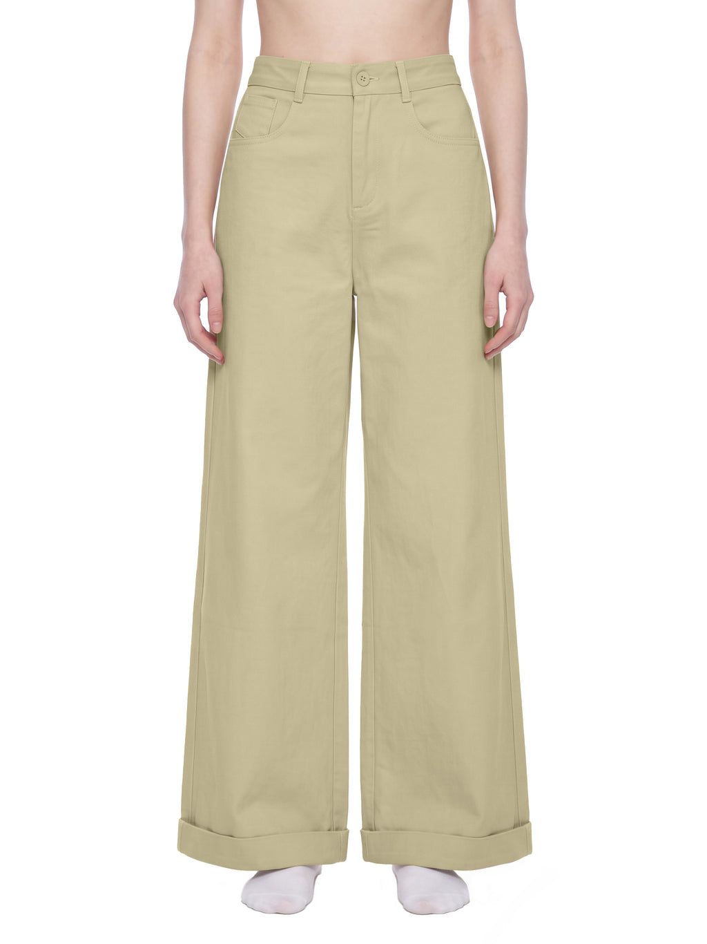 W | tencel wide leg pants