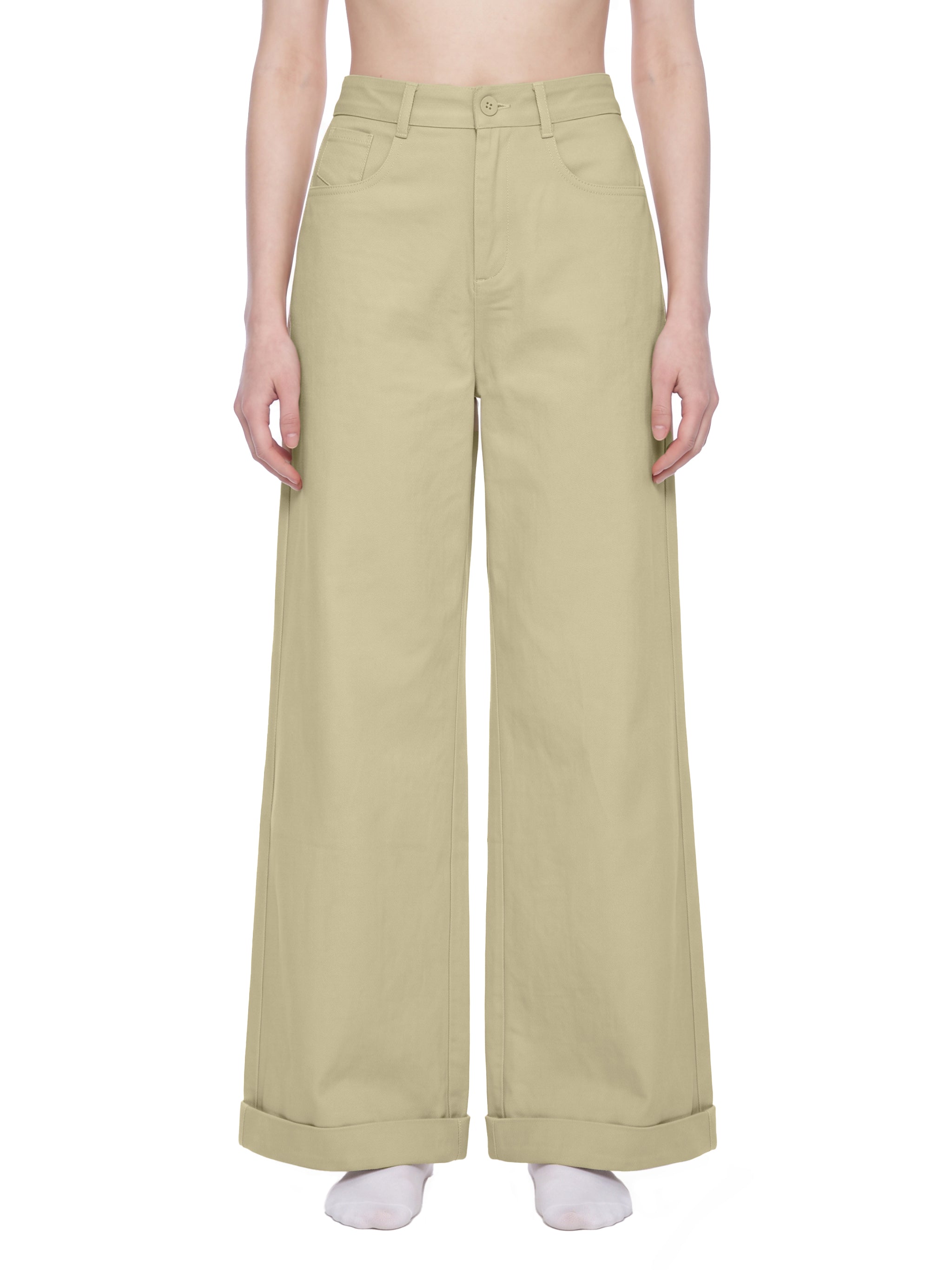 W | tencel wide leg pants