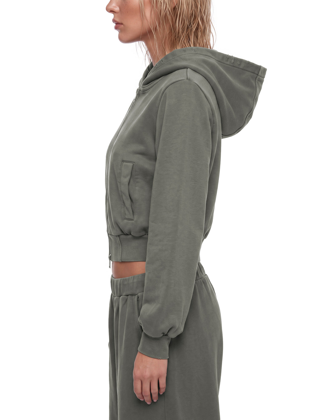 W | vintage wash full zip hoodie