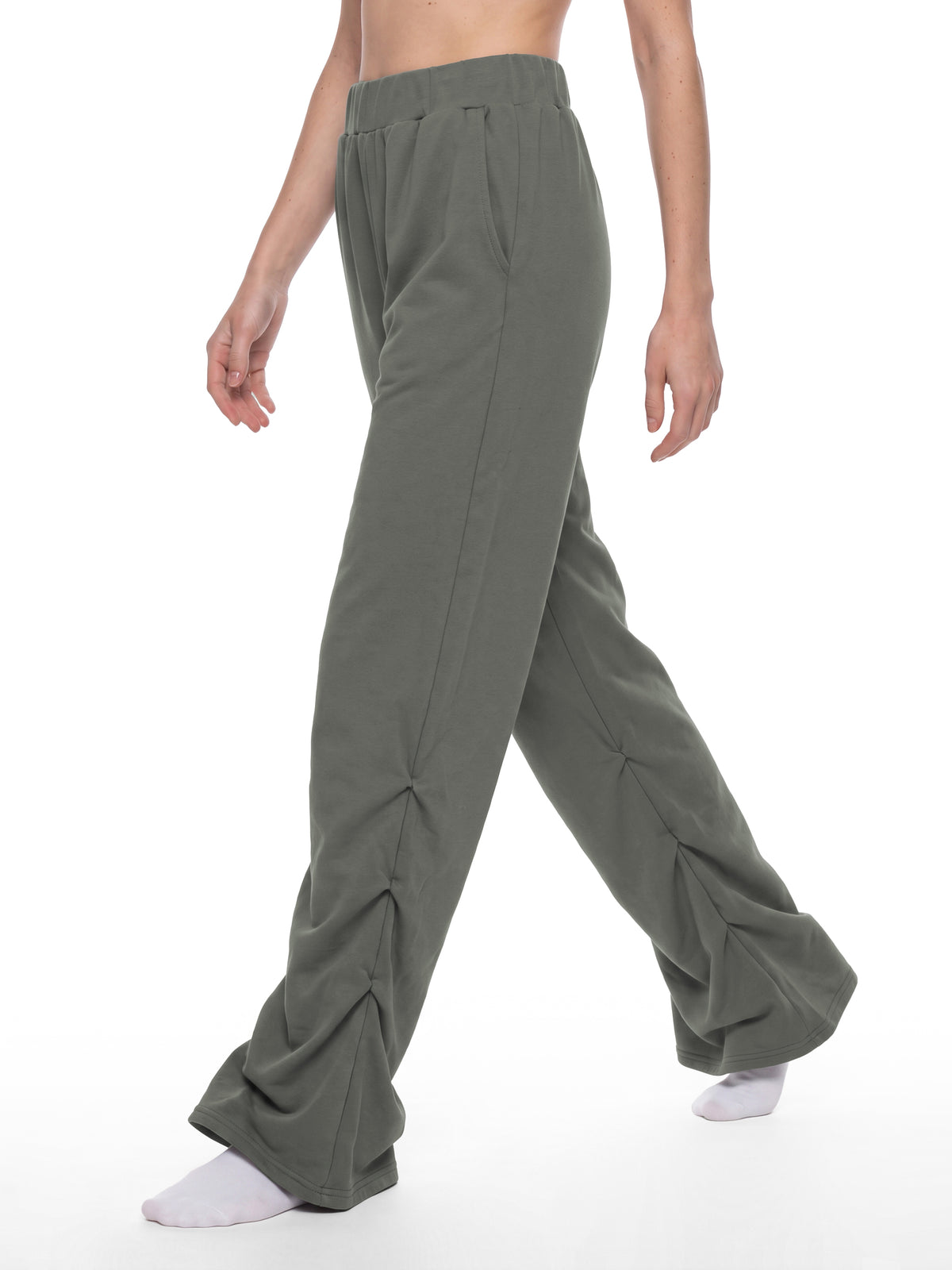 W | vintage wash ruched sweatpants