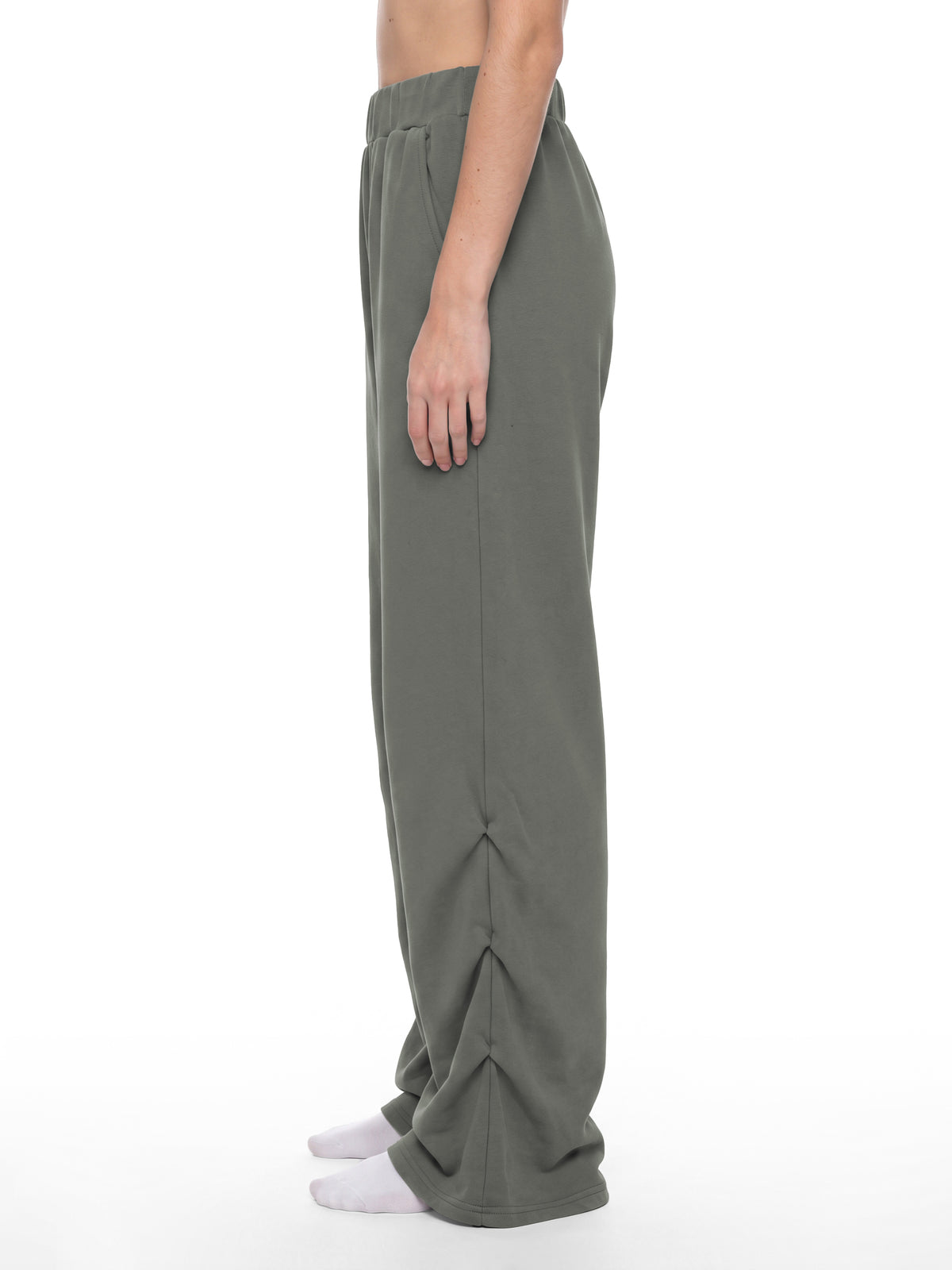 W | vintage wash ruched sweatpants