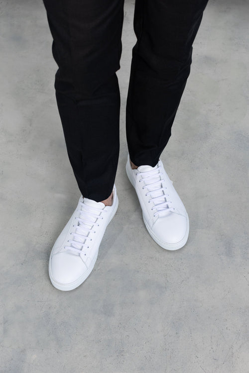 N | white calfskin città sneaker