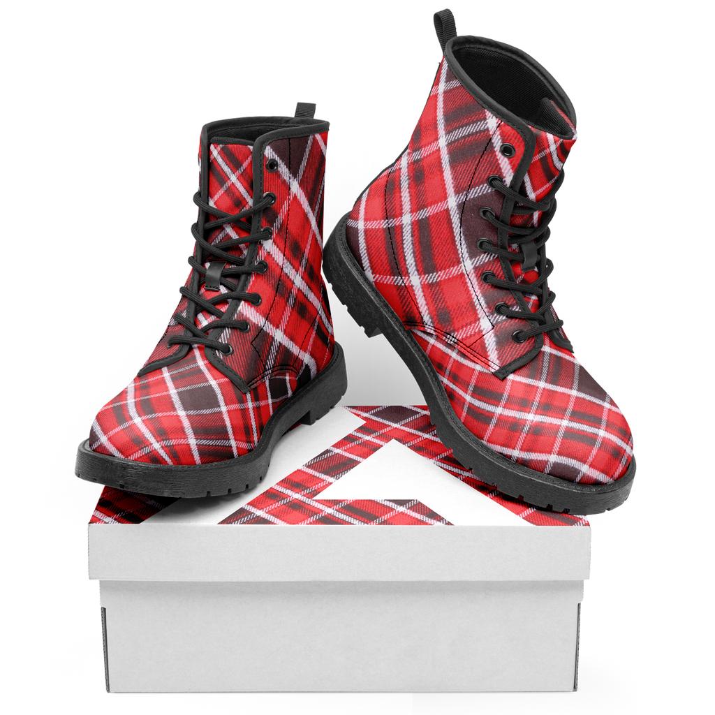 N | city strider boot | red plaid