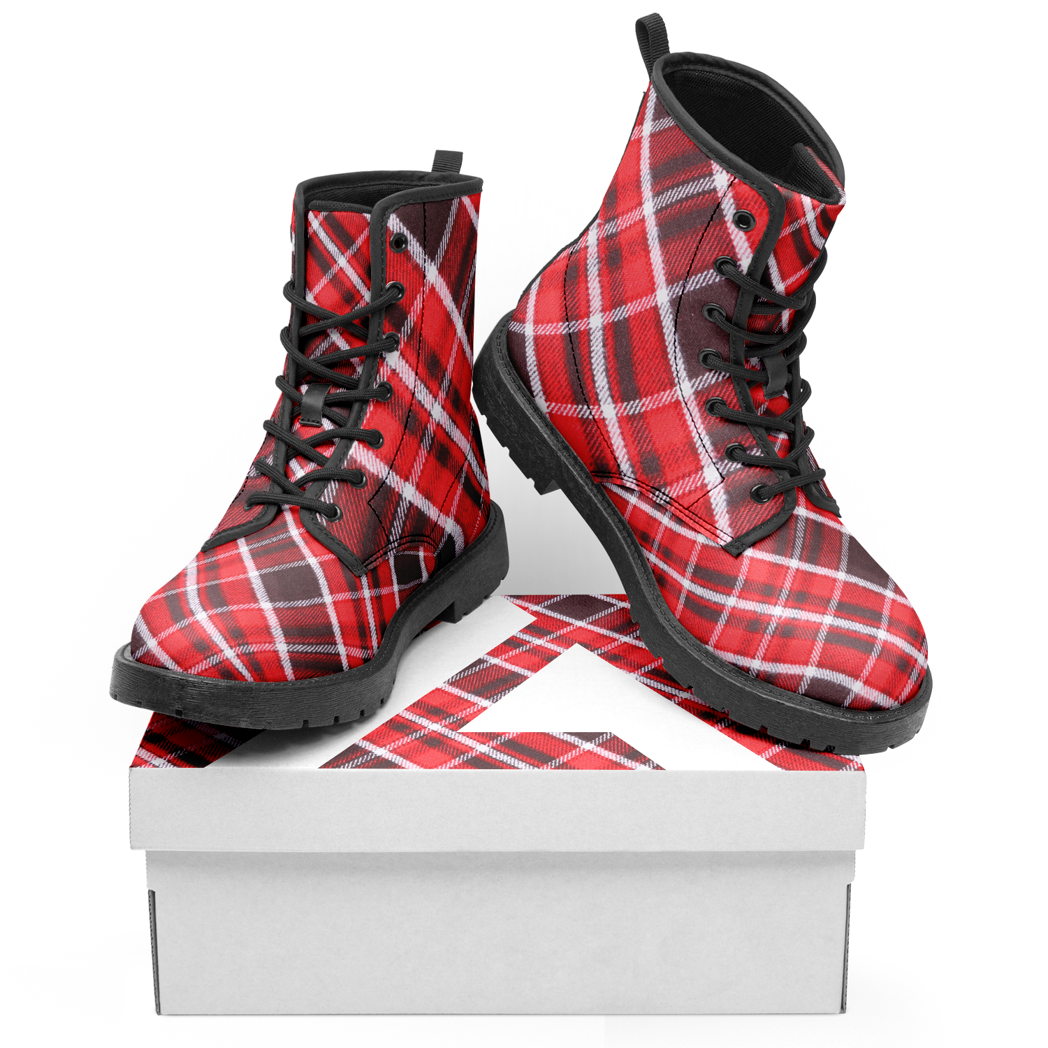 N | city strider boot | red plaid