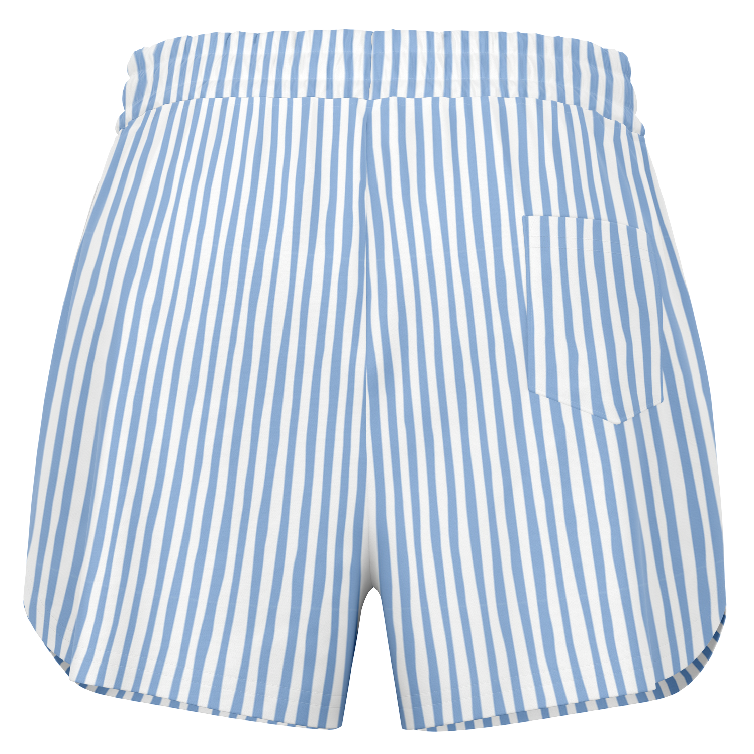 WOMEN'S SUMMIT SHORTS | vertical blue and white lines pattern