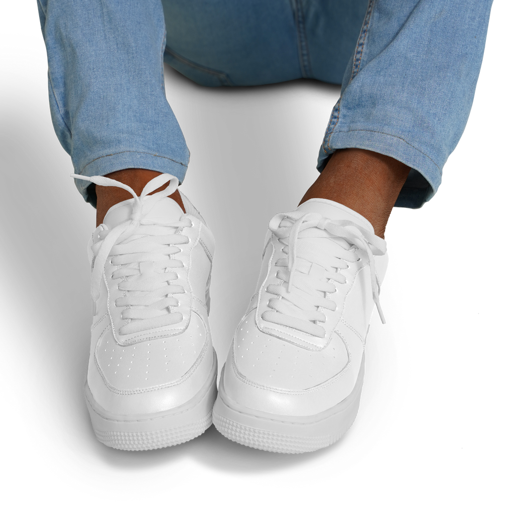N | core low top | white w/ logo on heels - Arcadia Apparel