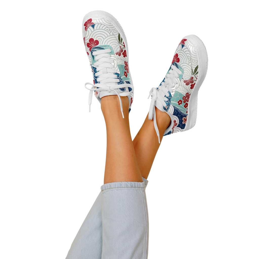 WOMEN'S MOMENTUM LOW-CUT SNEAKERS | reddish florals