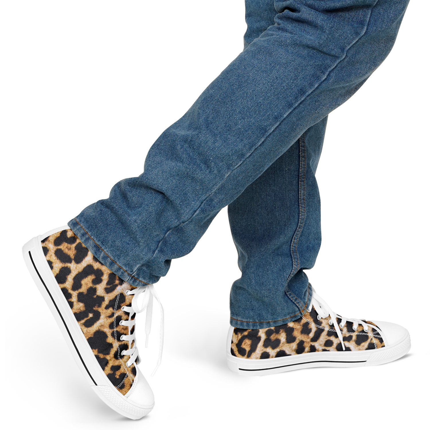 SNE4K | high top | leopard print | white details
