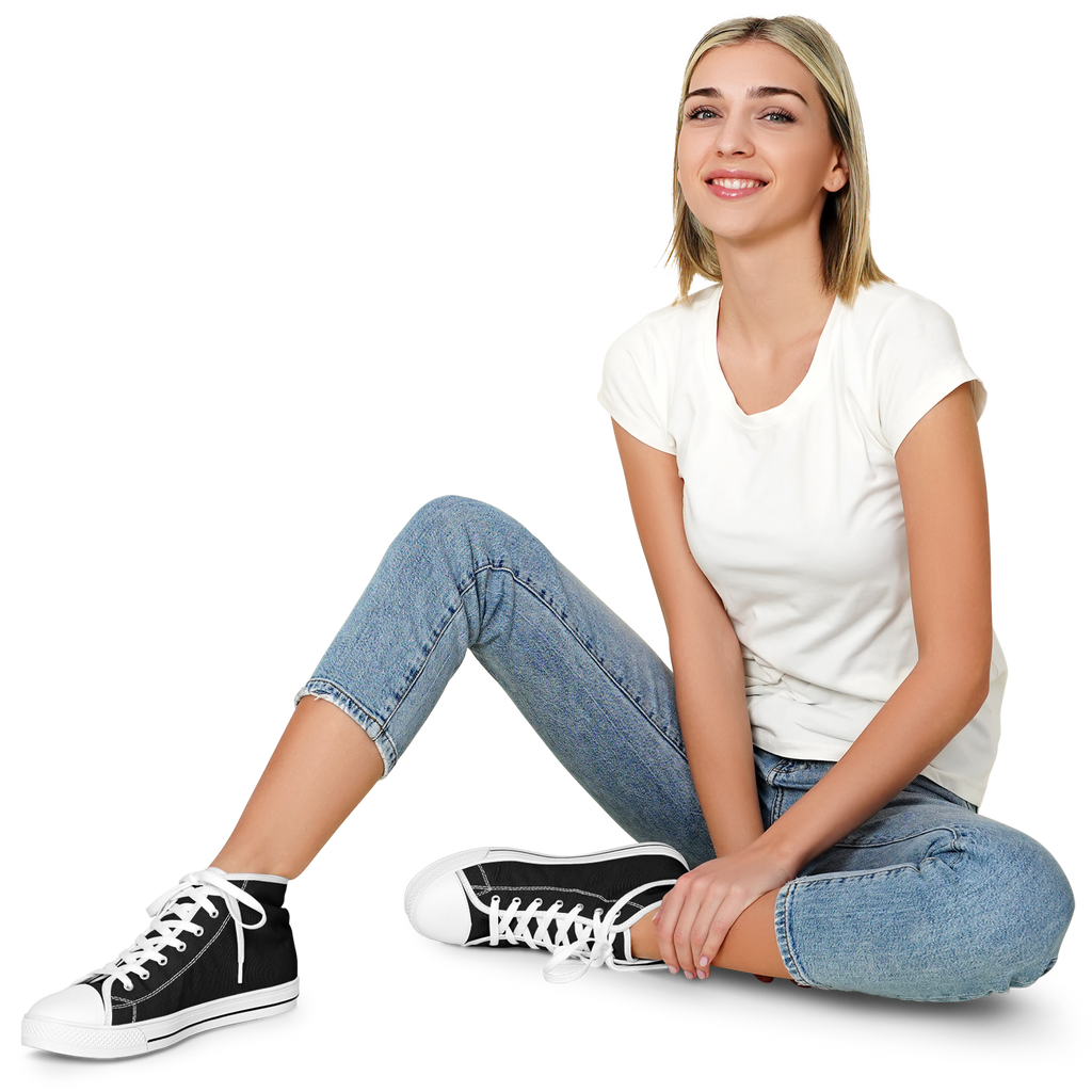 WOMEN'S PINNACLE HIGH TOP SNEAKERS | obsidian | no logo