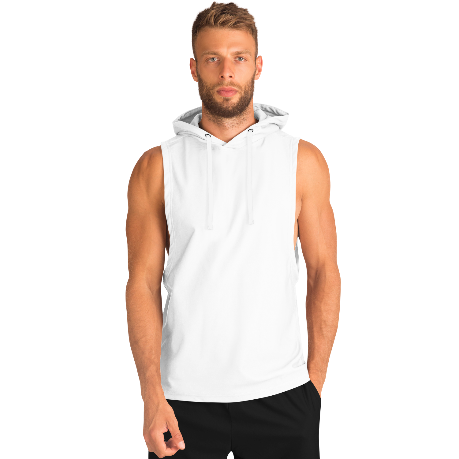 MEN'S SLEEVELESS SUMMIT HOODIE | white