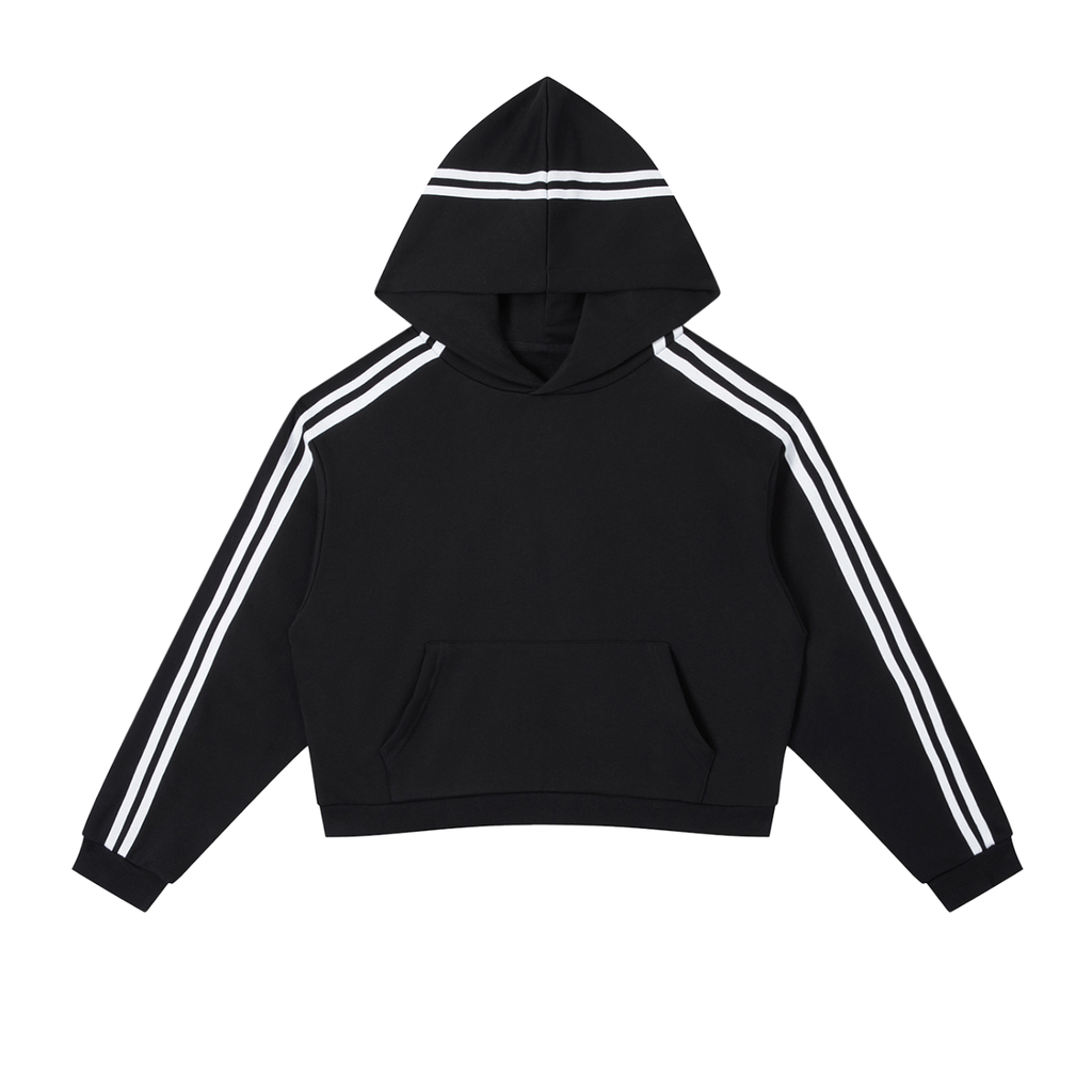 all,arcaprl,arcadia apparel,arcadia,contrast,side striped,cropped,hoodie,crop,upper
