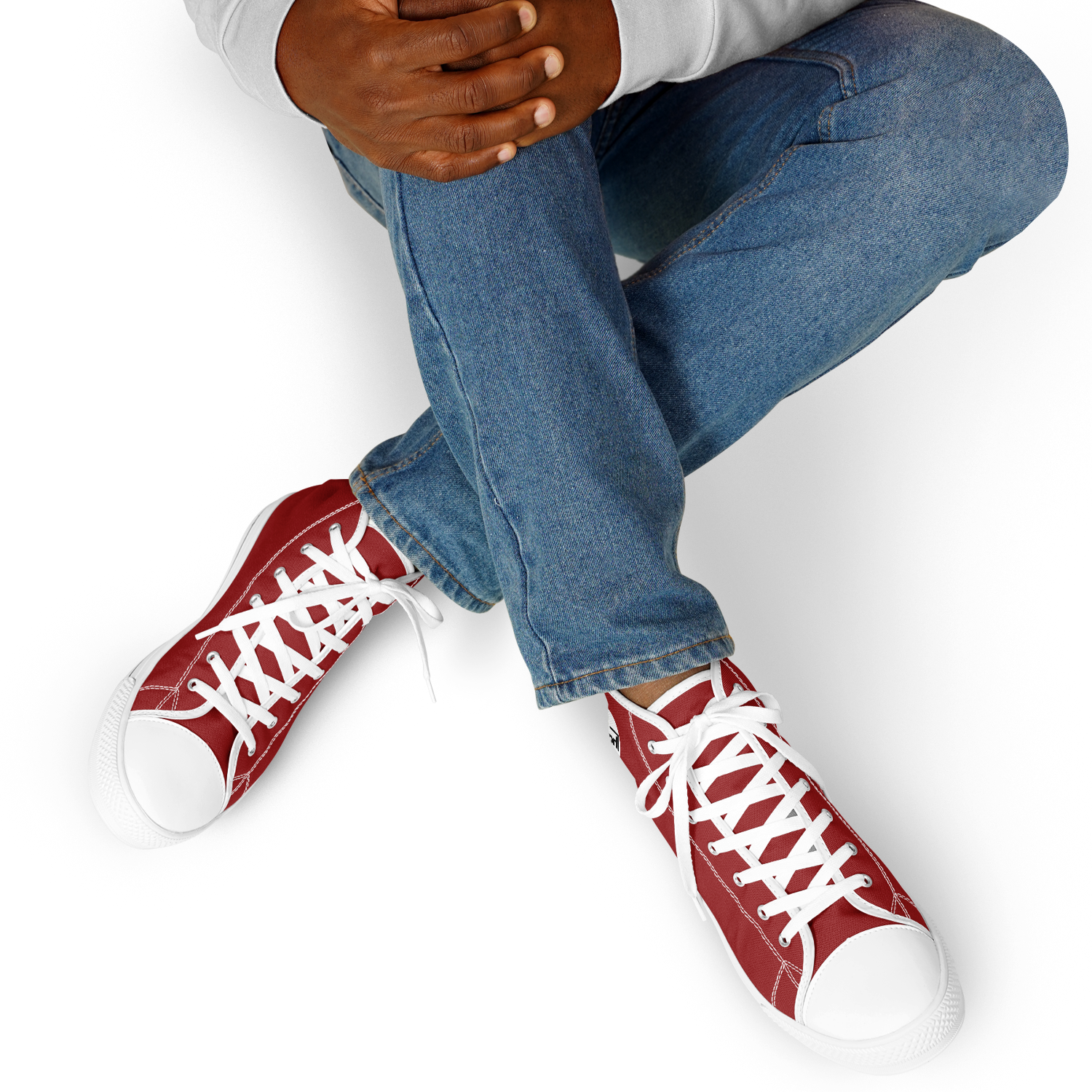 MEN'S PINNACLE HIGH TOP SNEAKERS | maroon