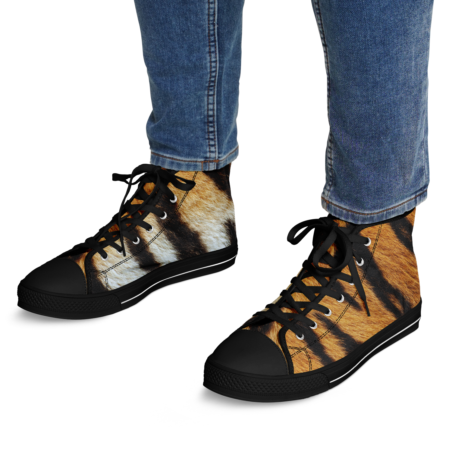 SNE4K | high top | tiger stripes | black details