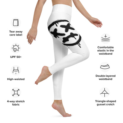 Dead Smiley Design Yoga Leggings - Arcadia Apparel