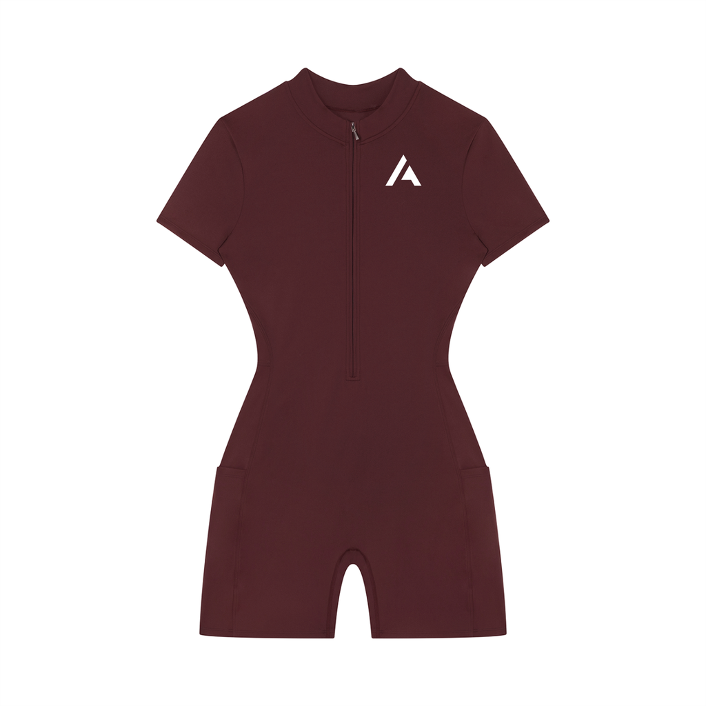 all,arcaprl,quarter,zip,short,sleeve,romper,women,womens,woman,womans,upper,body,wo0012