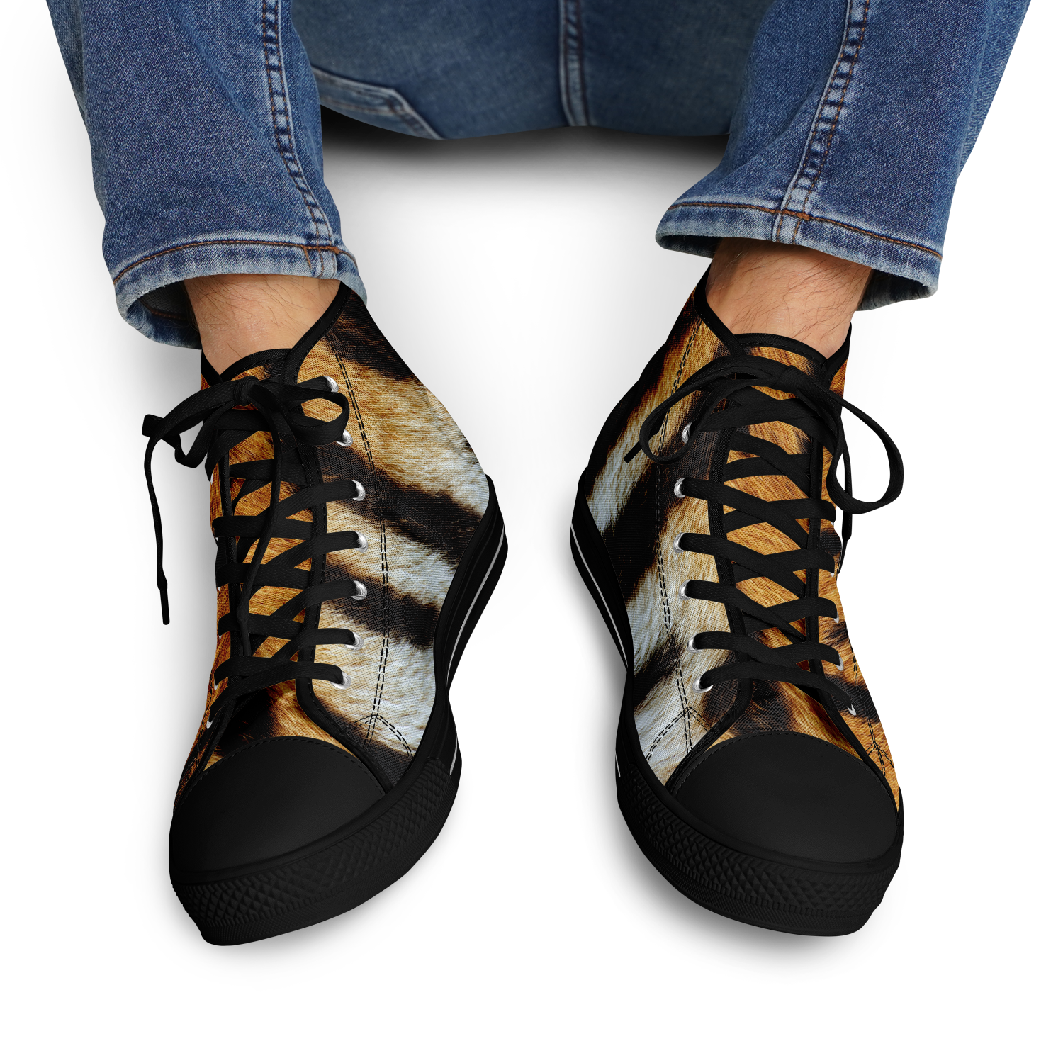 SNE4K | high top | tiger stripes | black details