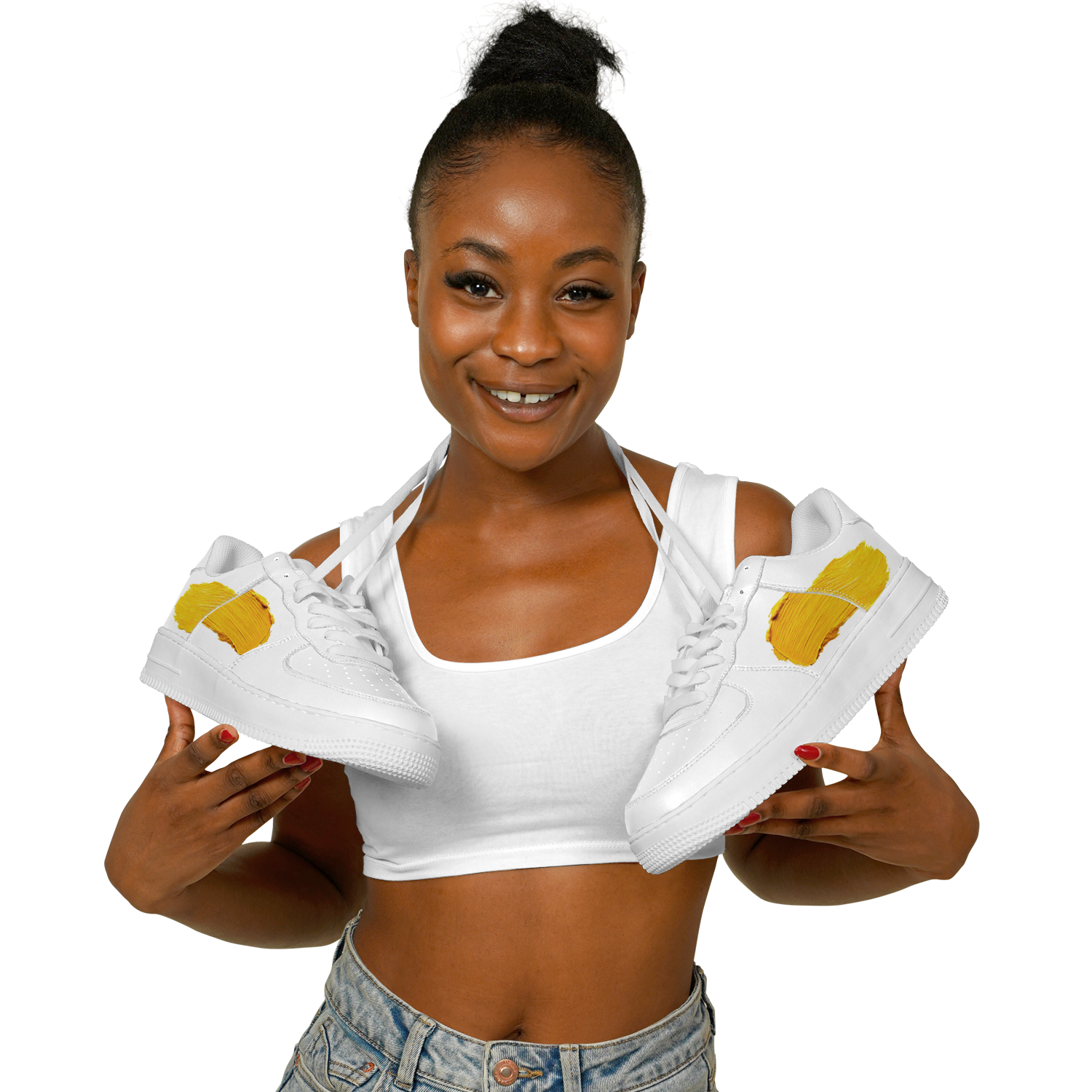 N | core low top | yellow paint stripe