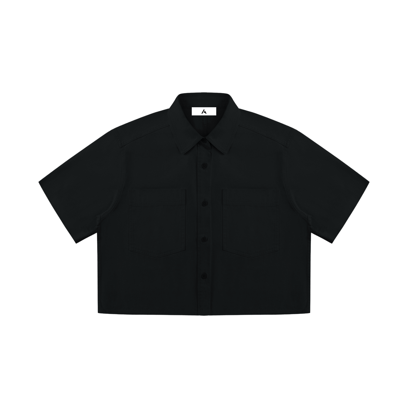 all,arcaprl,crop,short,sleeve,shortsleeve,shirt,collar,collared,100,cotton,upper,body,women,woman,womens,womans,wt0225