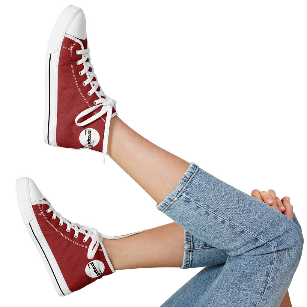 WOMEN'S PINNACLE HIGH TOP SNEAKERS | maroon