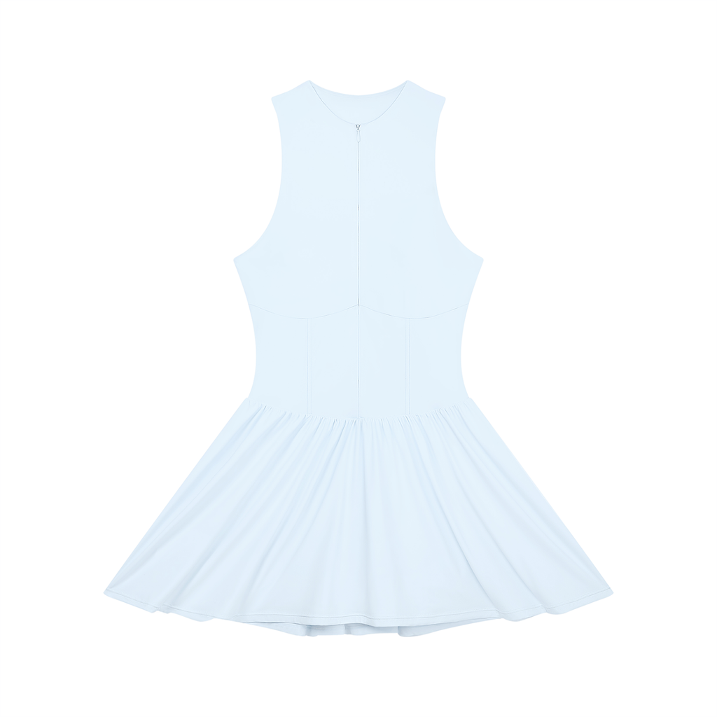 all,arcaprl,wo0015,upper,body,ruched,sleeveless,x,line,full,zip,dress,womens,women,woman,womans