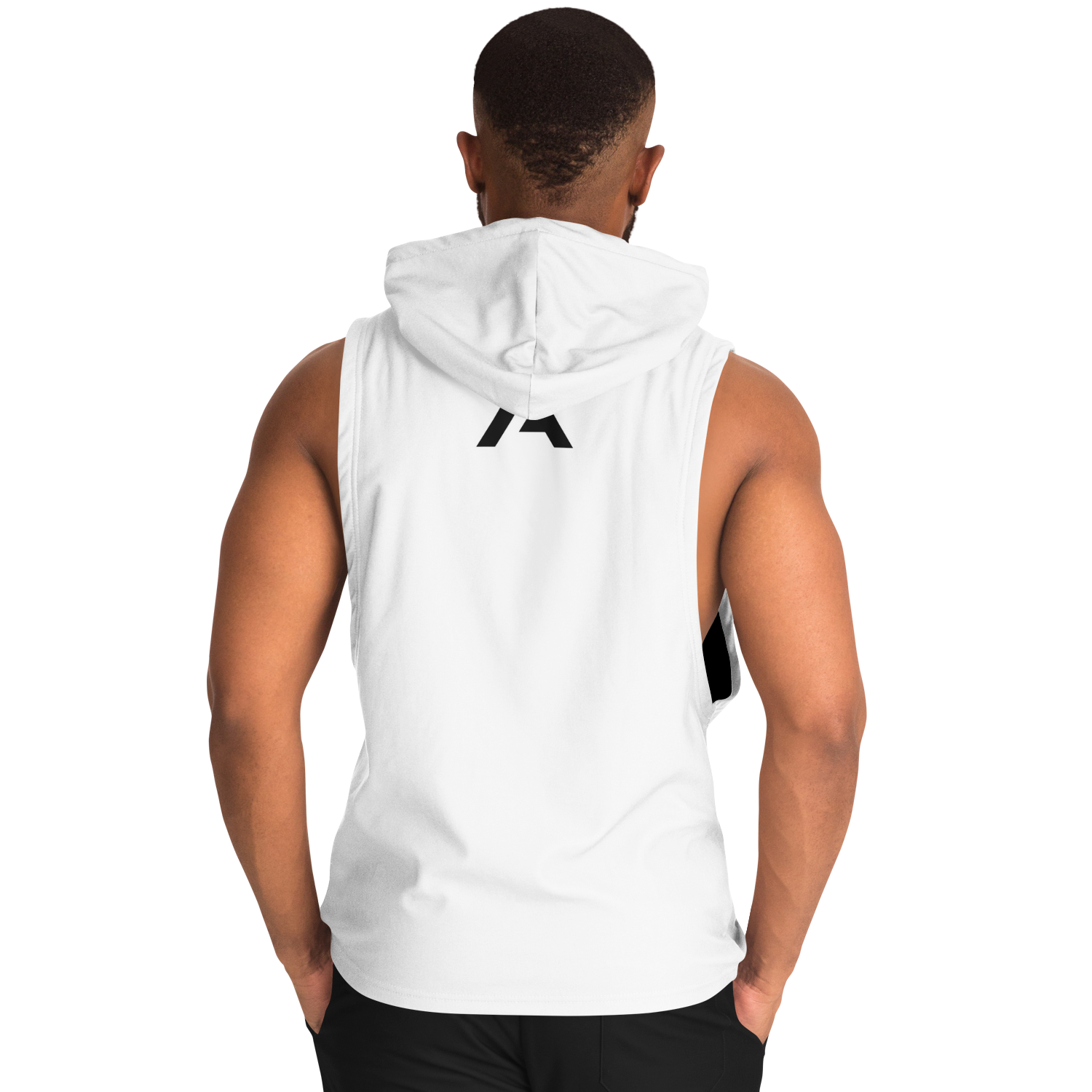 MEN'S SLEEVELESS SUMMIT HOODIE | white