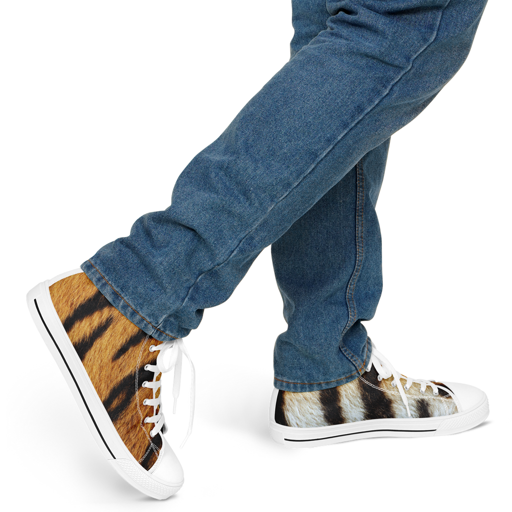 SNE4K | high top | tiger stripes | white details