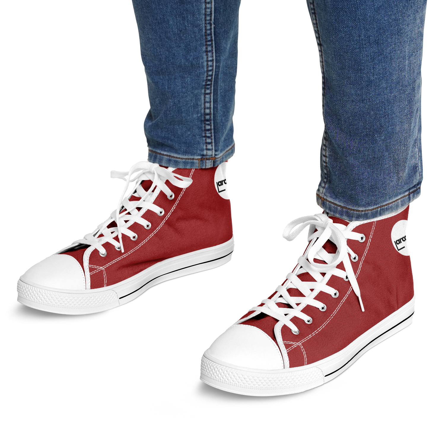MEN'S PINNACLE HIGH TOP SNEAKERS | maroon