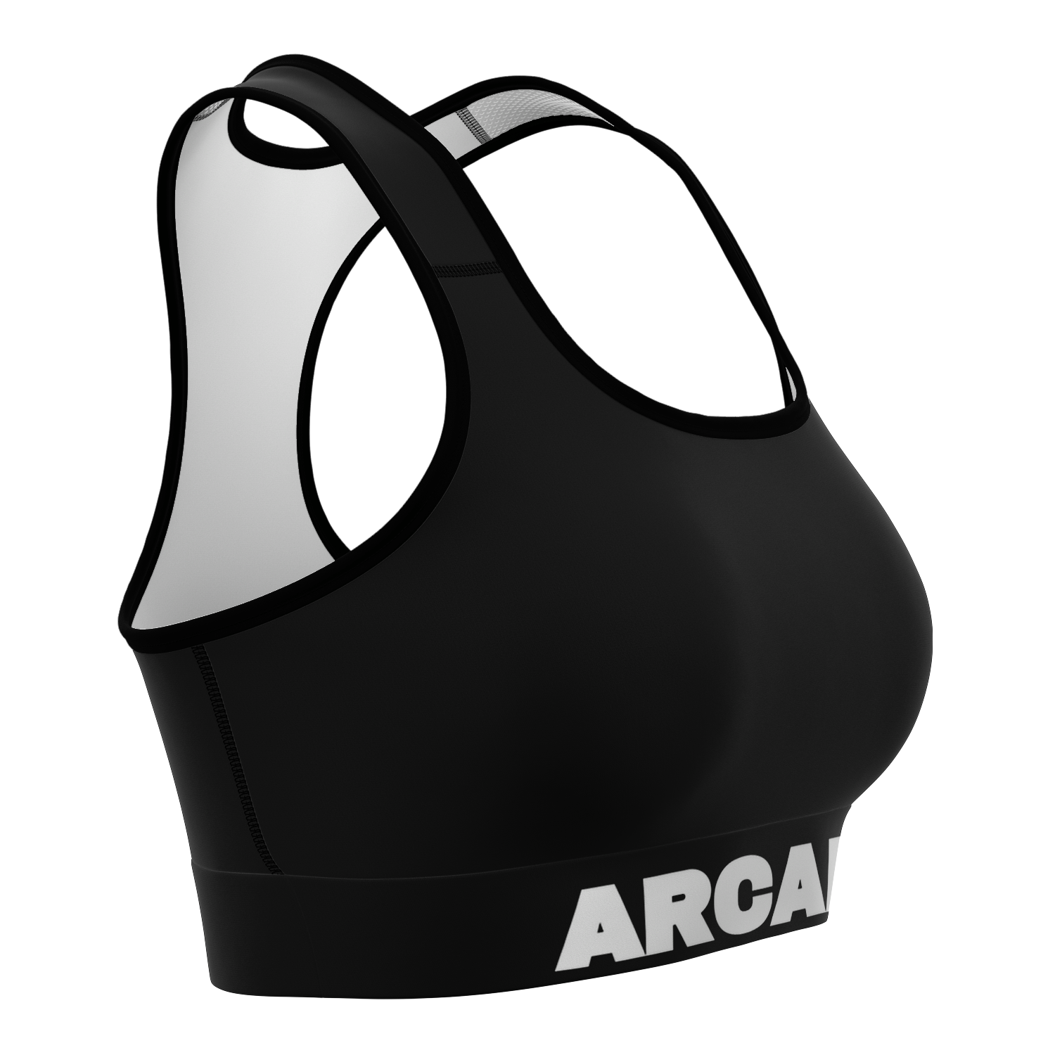 Black Longline Sports Bra - Arcadia Apparel