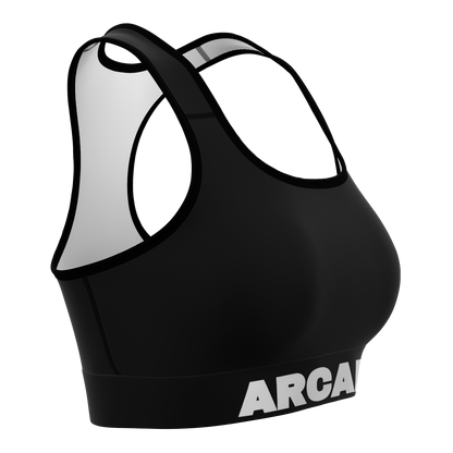 Black Longline Sports Bra - Arcadia Apparel