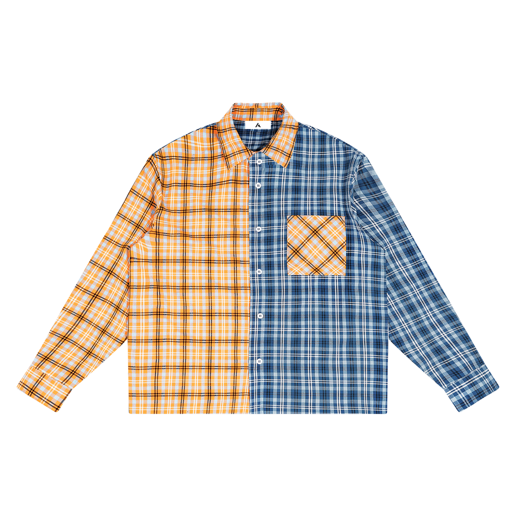 ut0132,all,arcaprl,one,size,oversized,plaid,color,colour,collar,block,shirt,upper,body