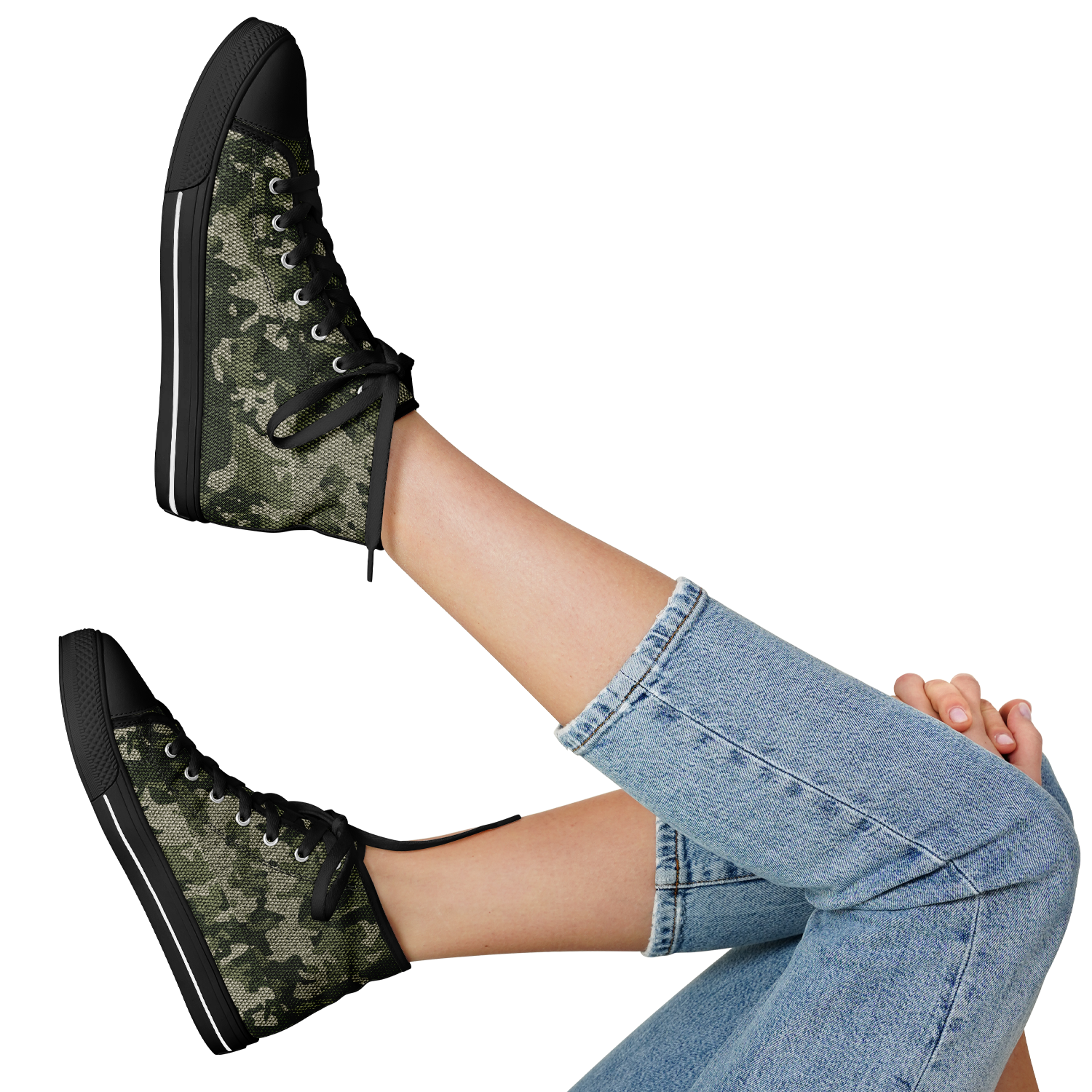 HIGH TOP | green camo | black sole